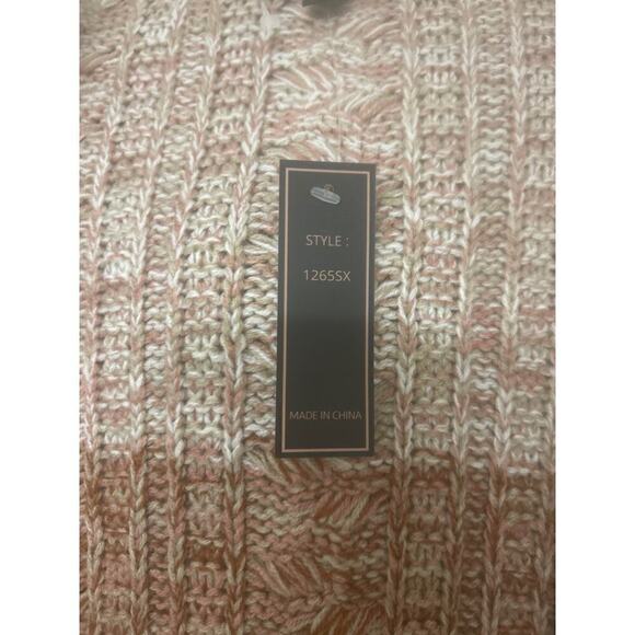 LETY&ME NWT Hooded, Open Front, Sherpa Lined, Cardigan Sweater Jacket Size Med - Picture 8 of 10